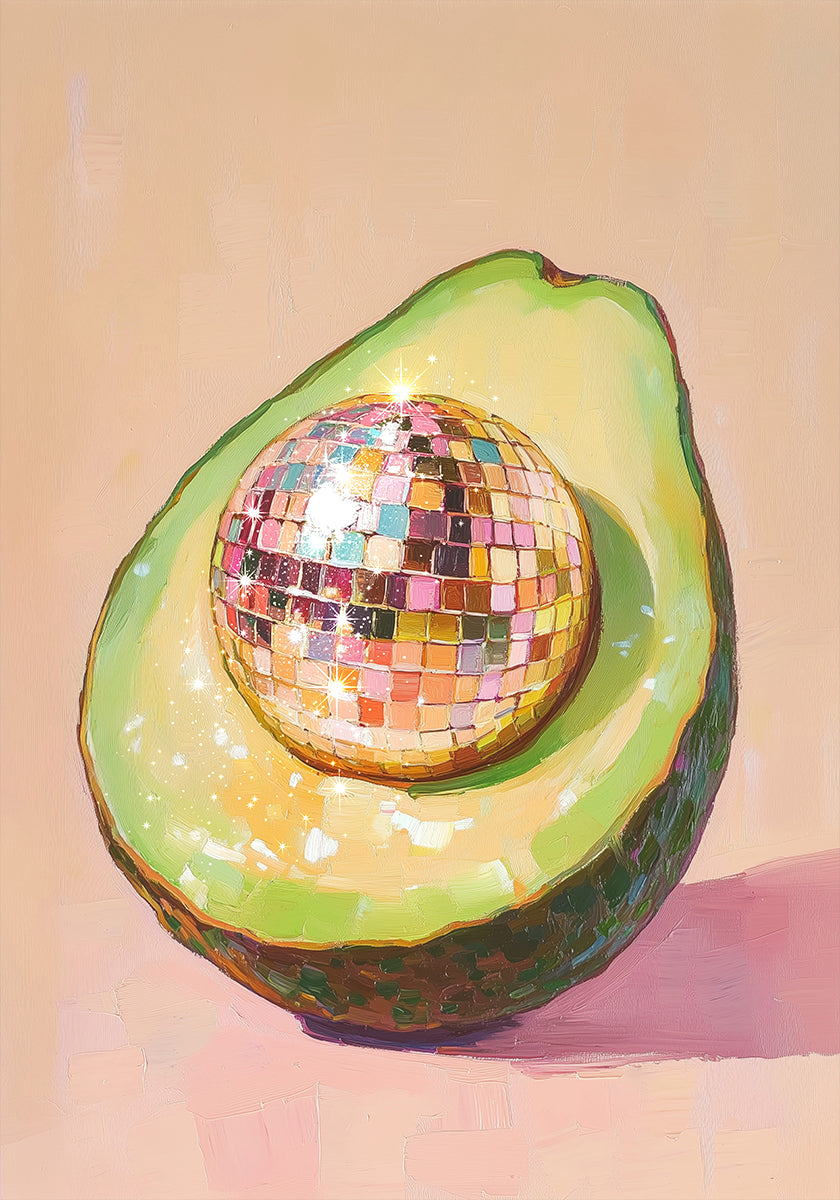 Disco Avocado Delight Plakat - Posterbox