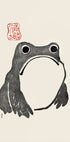 Grumpy Frog I Black Plakat - Posterbox