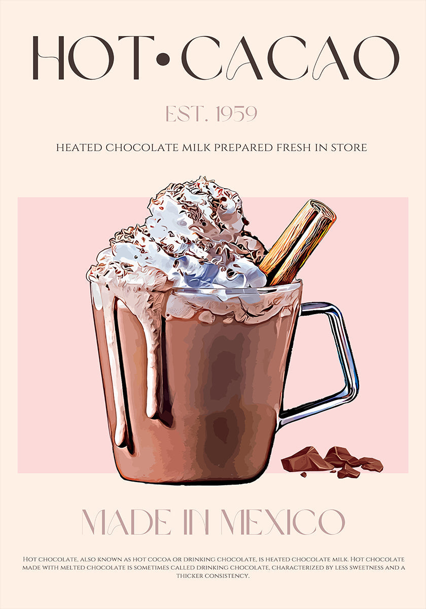 A Mug of Creamy Hot Cacao Plakat - Posterbox