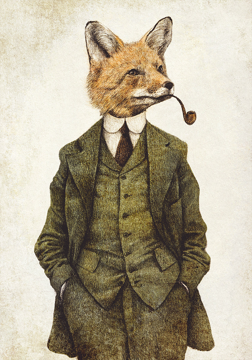 The Vintage Stylish Fox Plakat - Posterbox