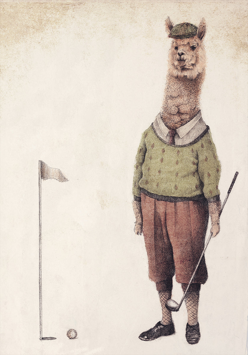 Alpaca Golf Club Plakat - Posterbox