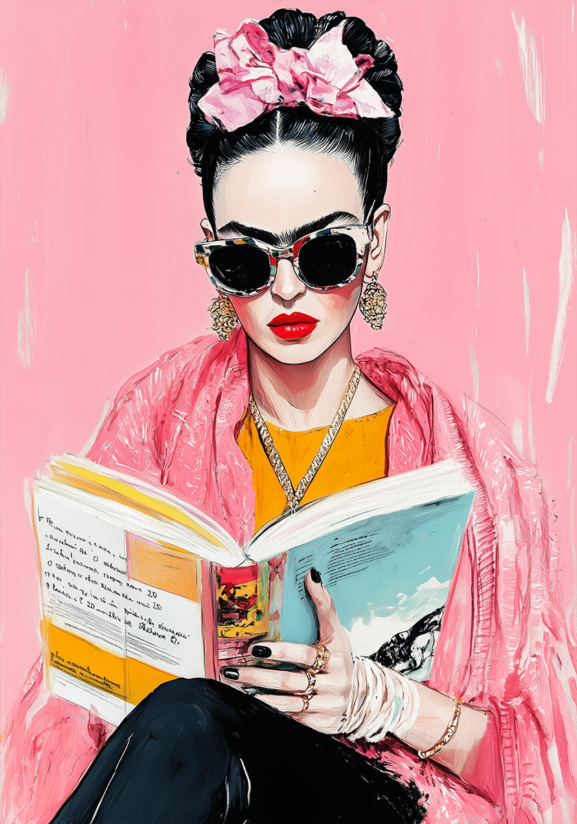 Frida Reading Book Plakat - Posterbox