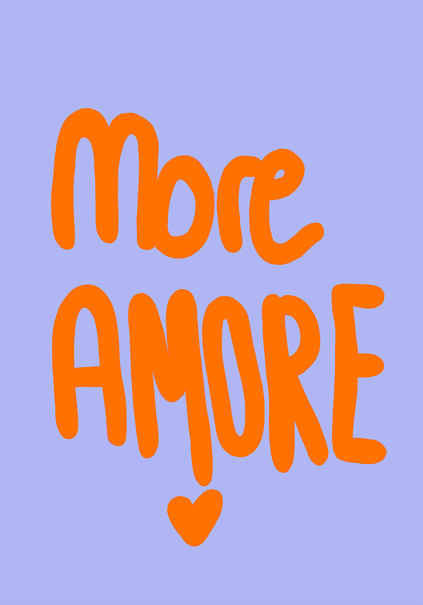 Bold Typography in Vibrant Orange Plakat - Posterbox