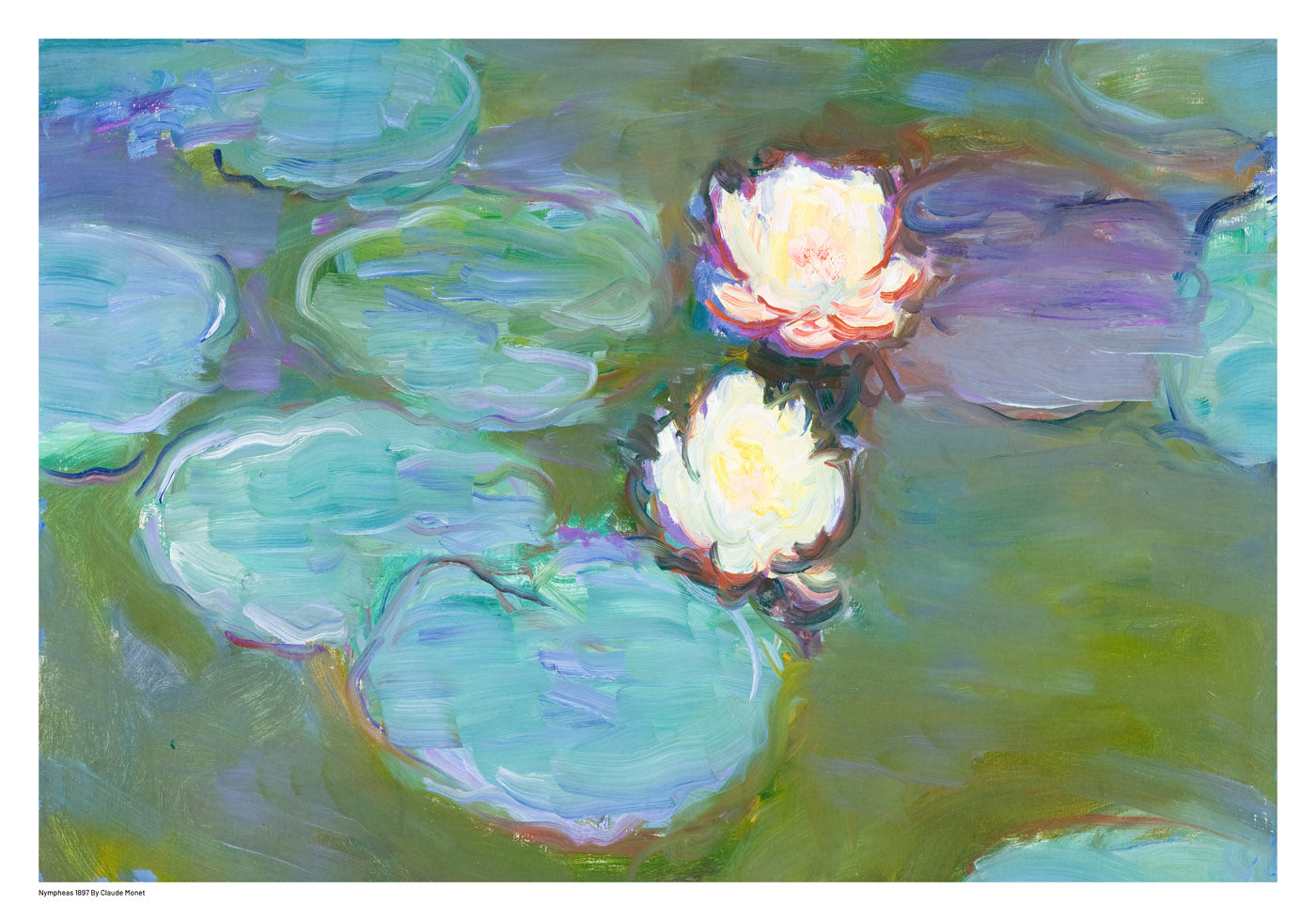 Nympheas 1897 Poster von Claude Monet - Posterbox.no