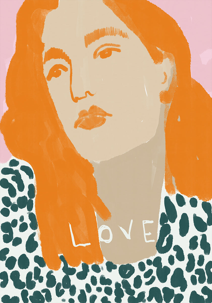Portrait of a Woman with Orange Hair Plakat - Posterbox