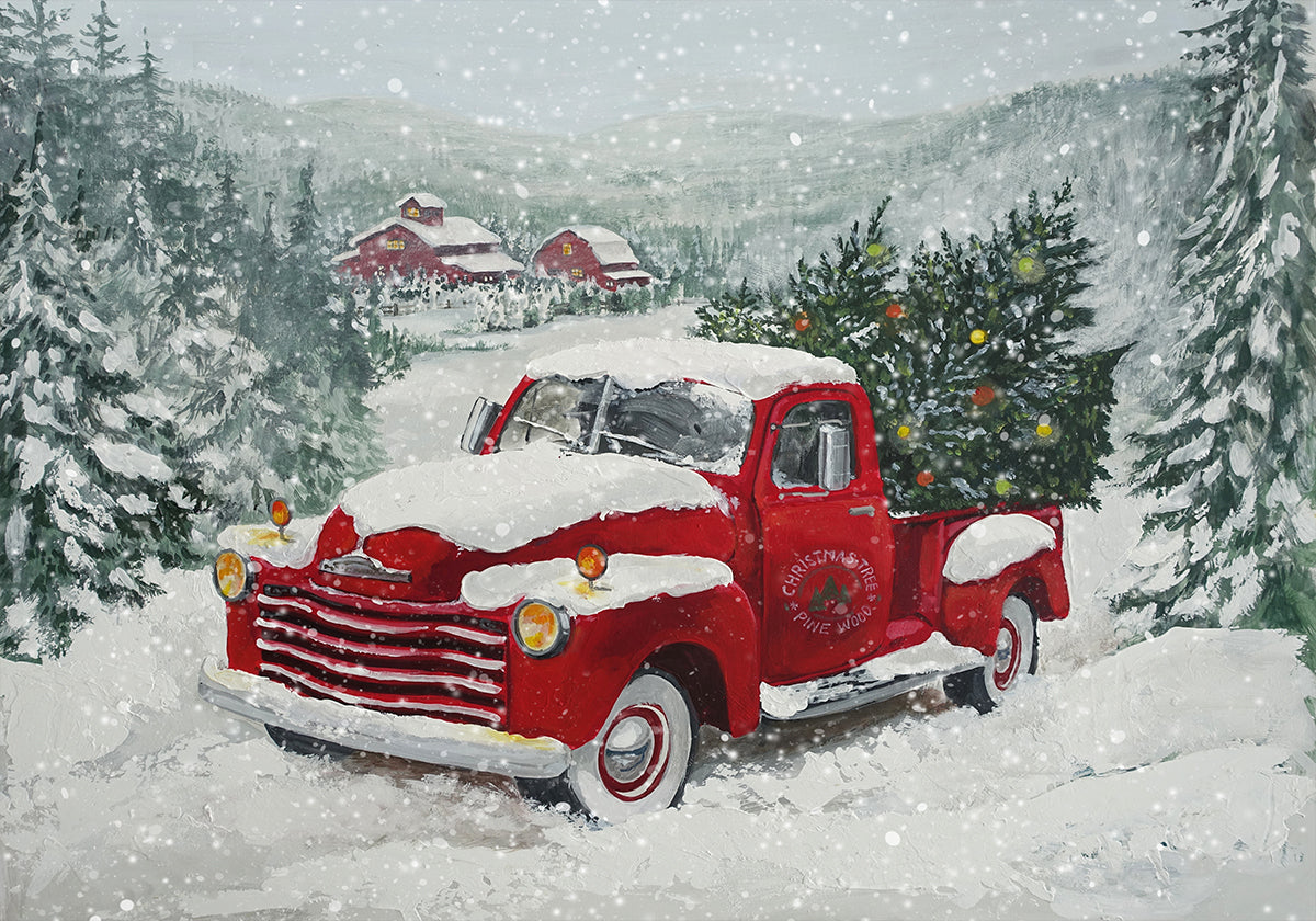 Snowy Holiday Drive Plakat - Posterbox