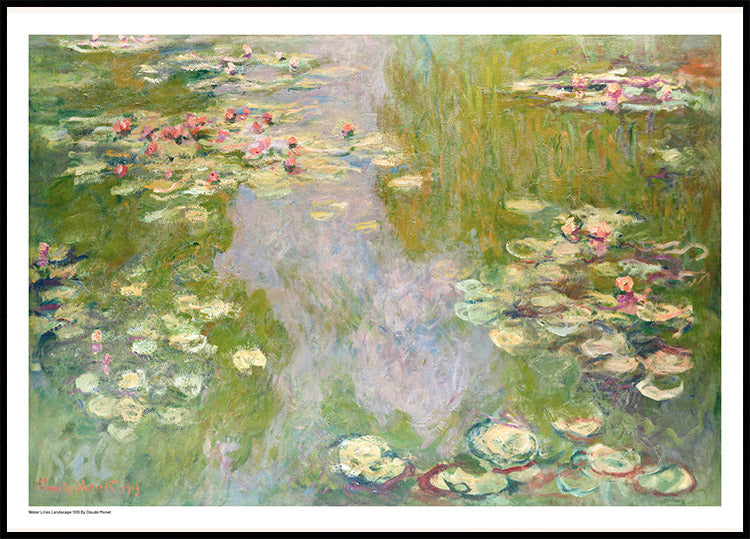Seerosenlandschaft 1919 Poster von Claude Monet - Posterbox.no
