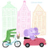 A Crocodile on a Bicycle and an Elephant in a Car Plakat - Posterbox