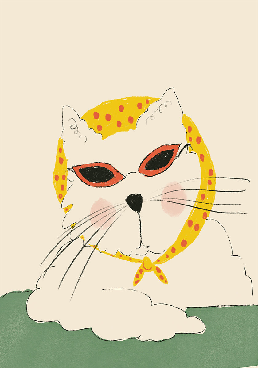 Chic Feline Pose Plakat - Posterbox