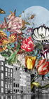Vibrant Tulips And Intricate Butterflies Plakat - Posterbox
