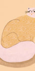 Cat in a Butter Yellow Jersey Illustration Plakat - Posterbox