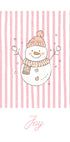 Snowman Joy - Pink Stripes Plakat - Posterbox