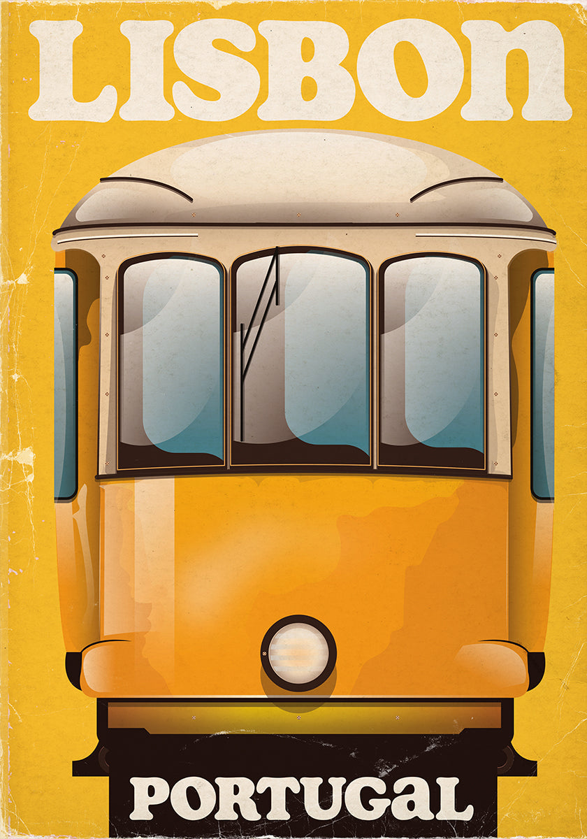 Lisbon Portugal Vintage Travel Poster Plakat - Posterbox