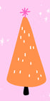 Orange Tree with pink and stars Plakat - Posterbox