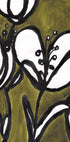 Floral With Tulips In Moss Green Plakat - Posterbox