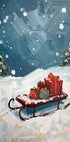 Schlitten mit Geschenken Plakat - Posterbox