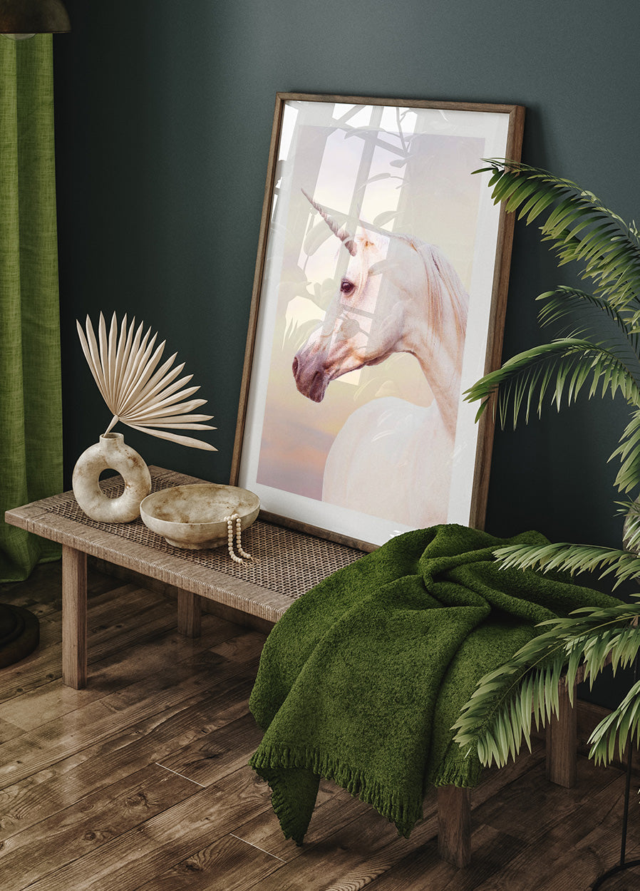 Einhorn-Portrait-Poster - Posterbox.no