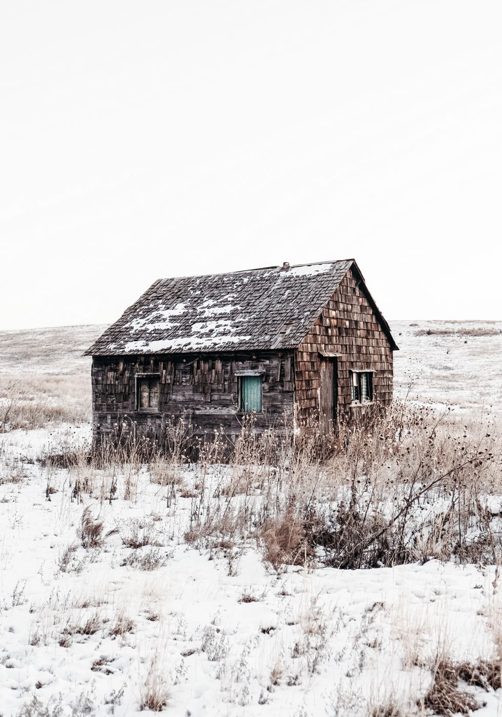 Sandhills Cabin in Snow Poster - Posterbox.no