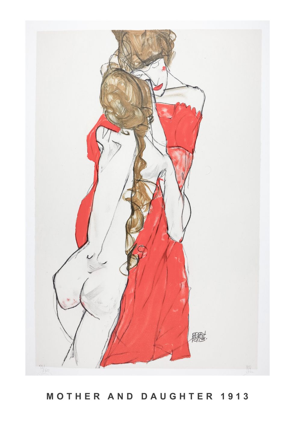 Egon Schiele Mutter und Tochter Poster - Posterbox.no
