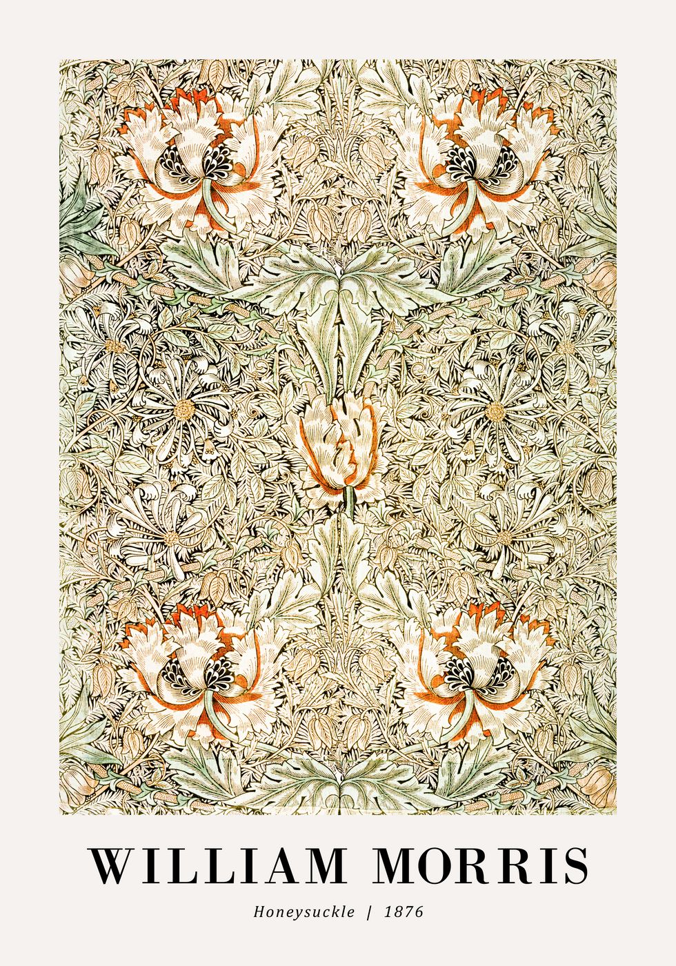 William Morris Honeysuckle 1876 Poster - Posterbox.no