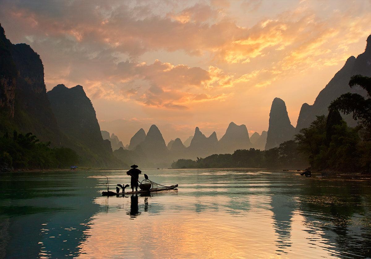 Golden Li River Plakat - Posterbox