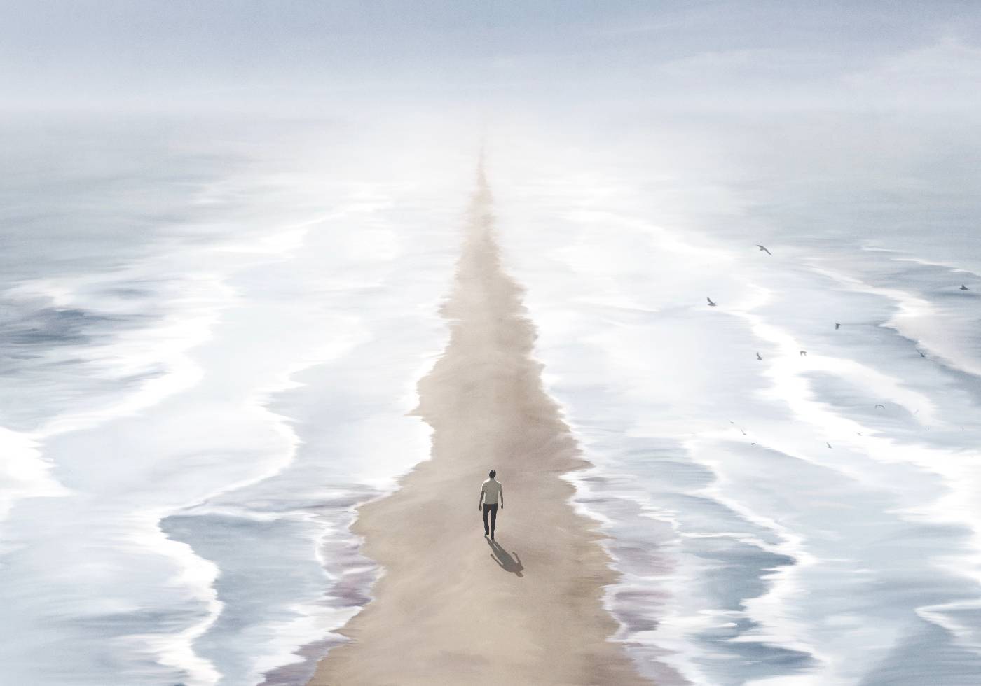 Surrealer Weg zwischen den Meeren Poster - Posterbox.no