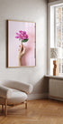 Poster mit rosa Pfingstrosenblume - Posterbox.no