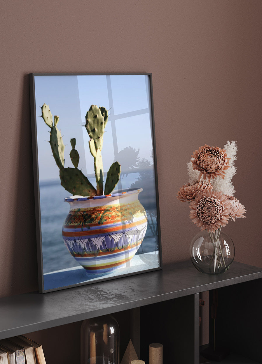 Sukkulenten-Vase-Seaside-Poster - Posterbox.no