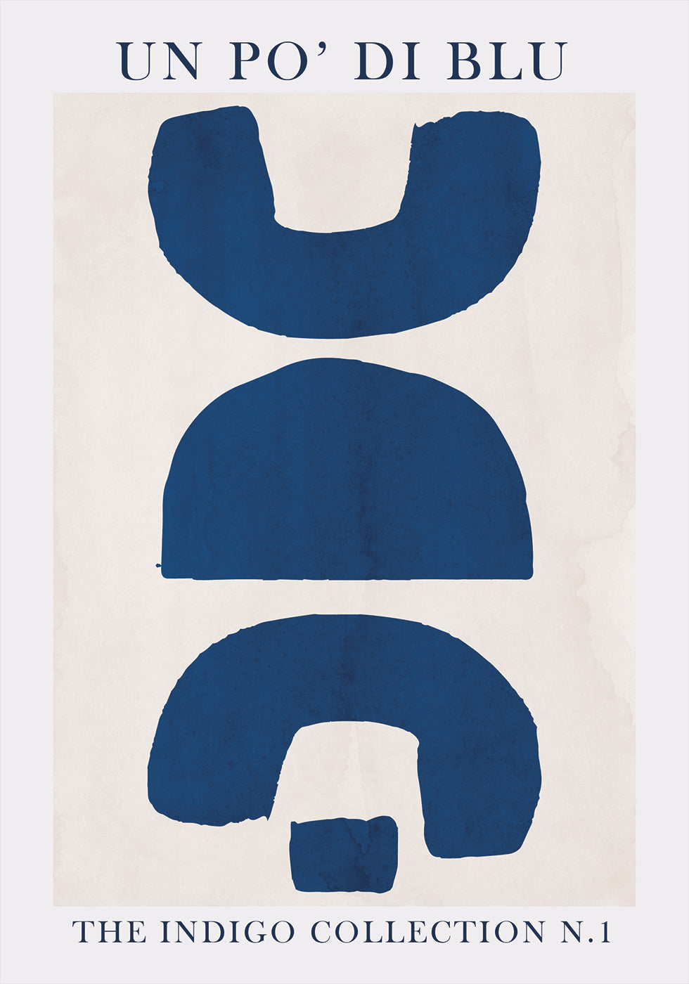 Blaue Formen Kunstposter - Posterbox.dk