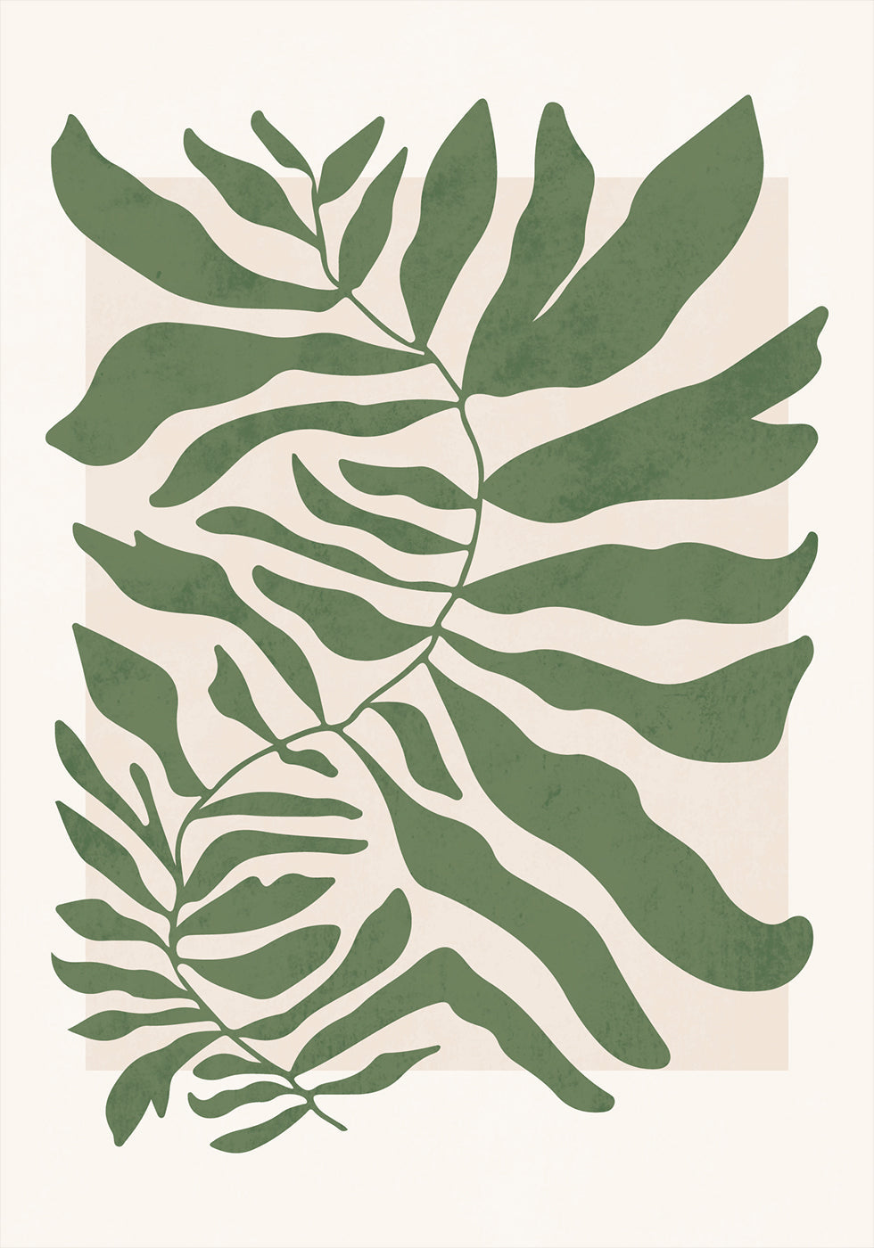 Grünes botanisches Design-Poster - Posterbox.dk