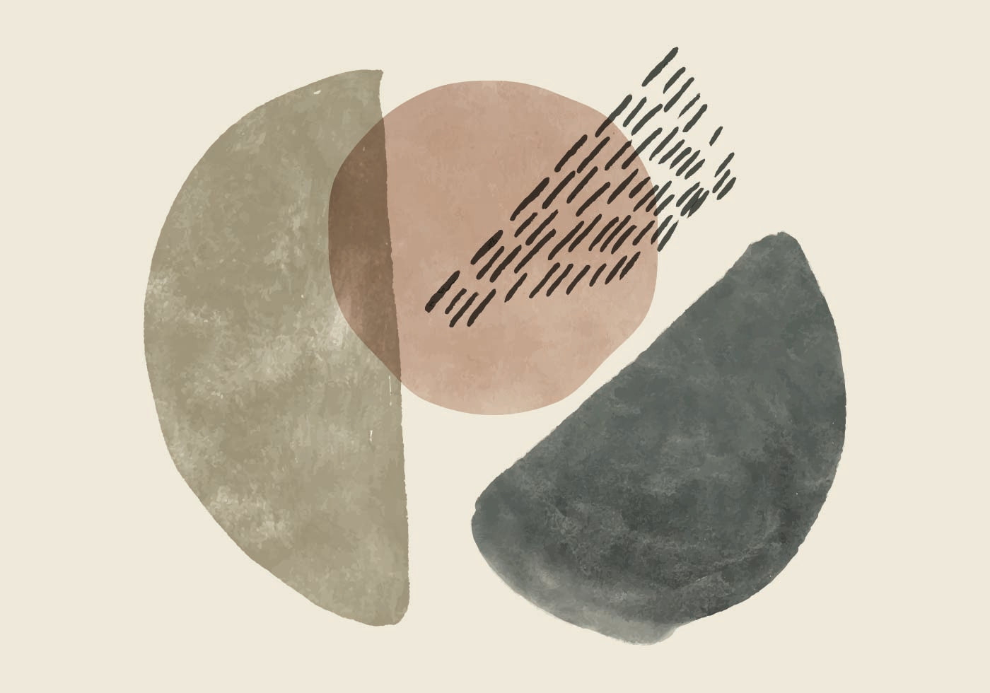 Poster mit abstrakten Formen und Mustern - Posterbox.dk