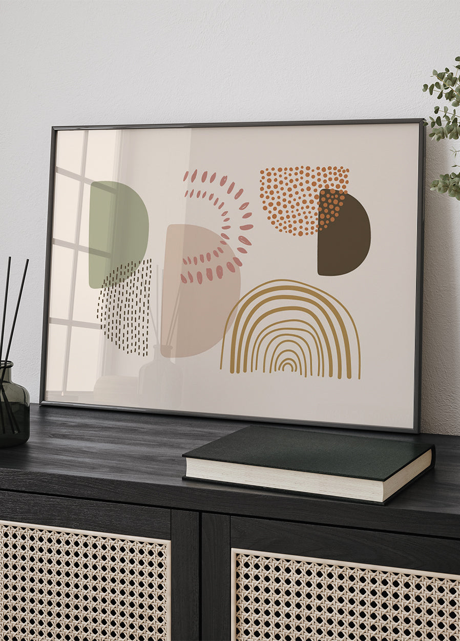 Poster mit abstrakten Formen und Mustern - Posterbox.dk