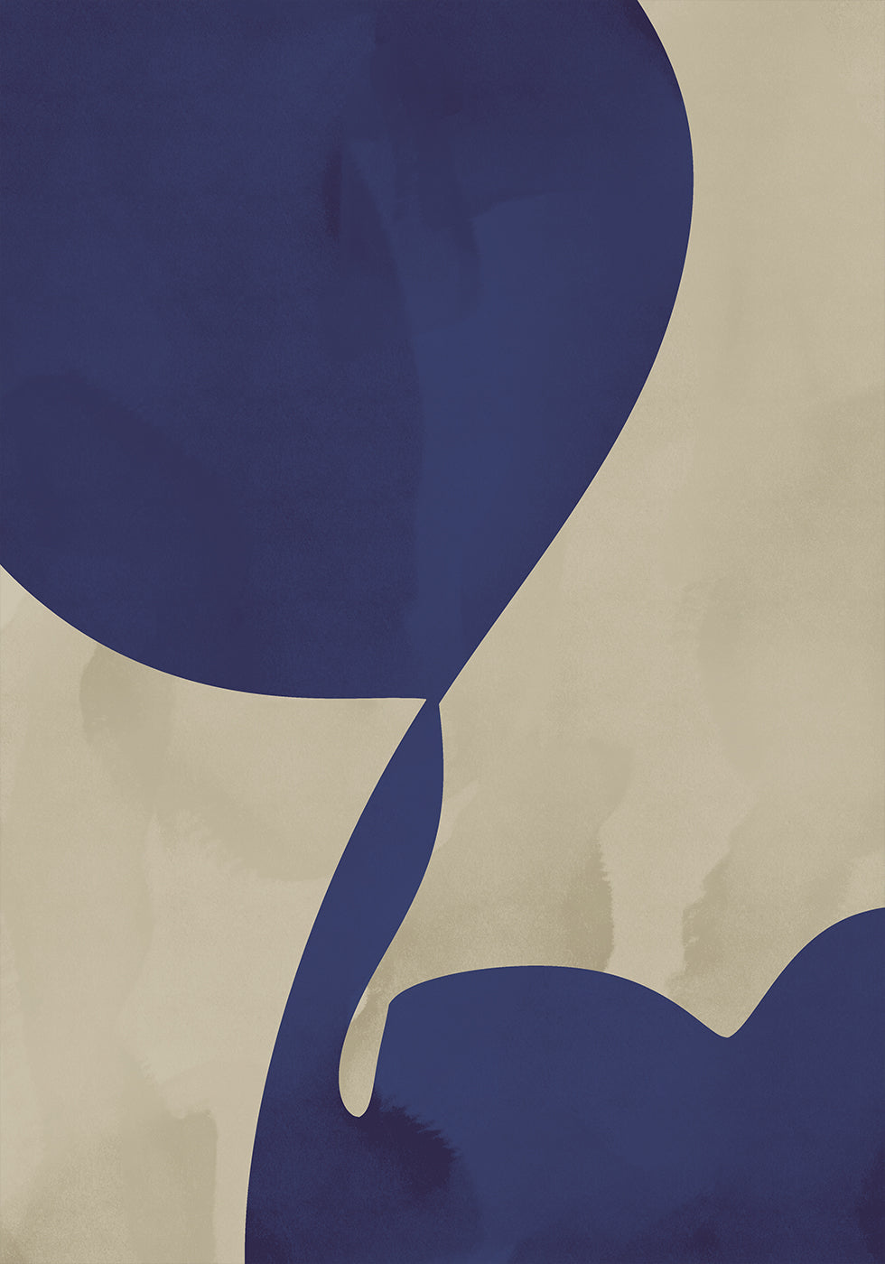 Navy Flow Abstract Plakat - Posterbox