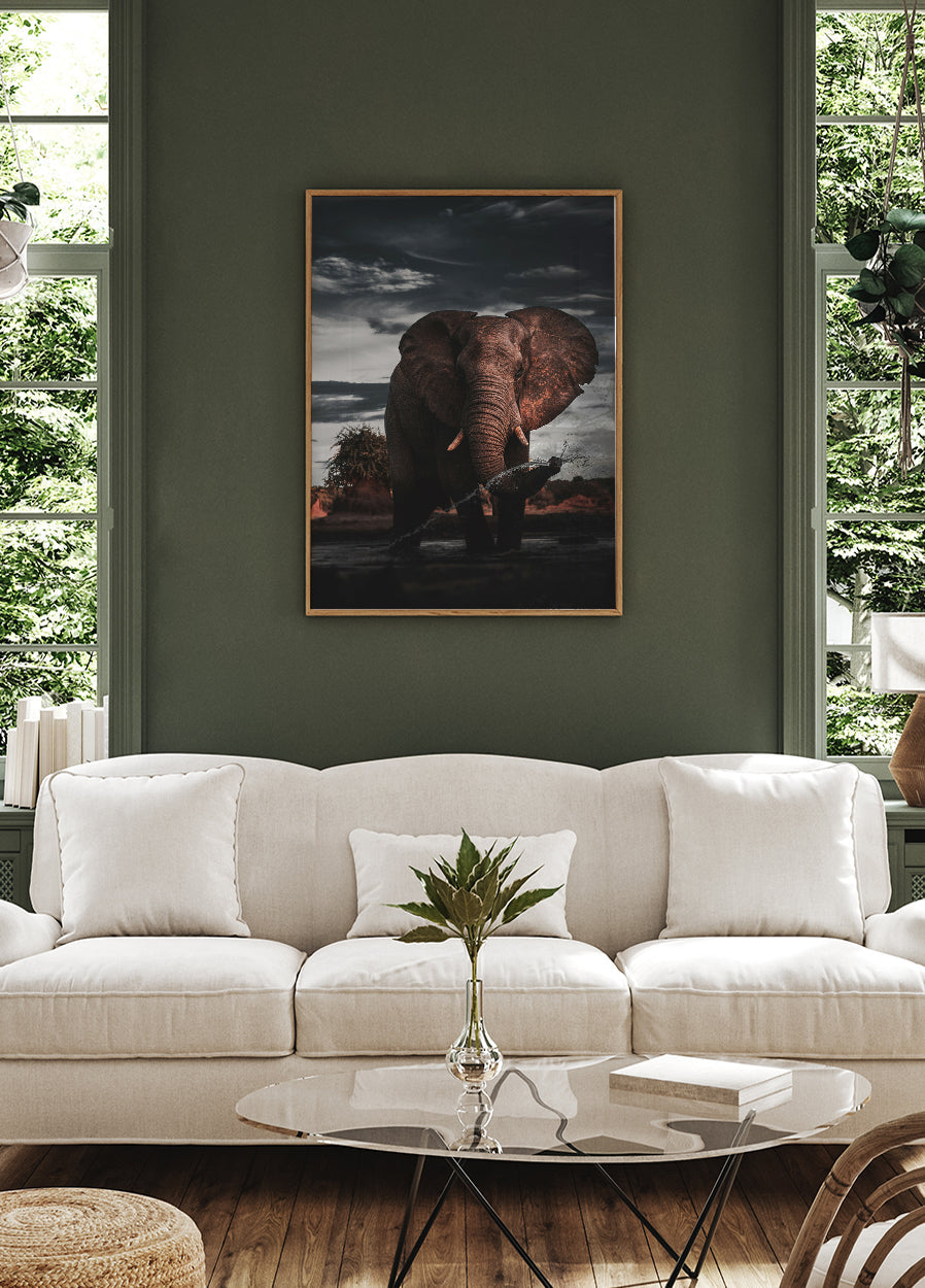 Majestätischer Elefant in der Natur Poster - Posterbox.dk