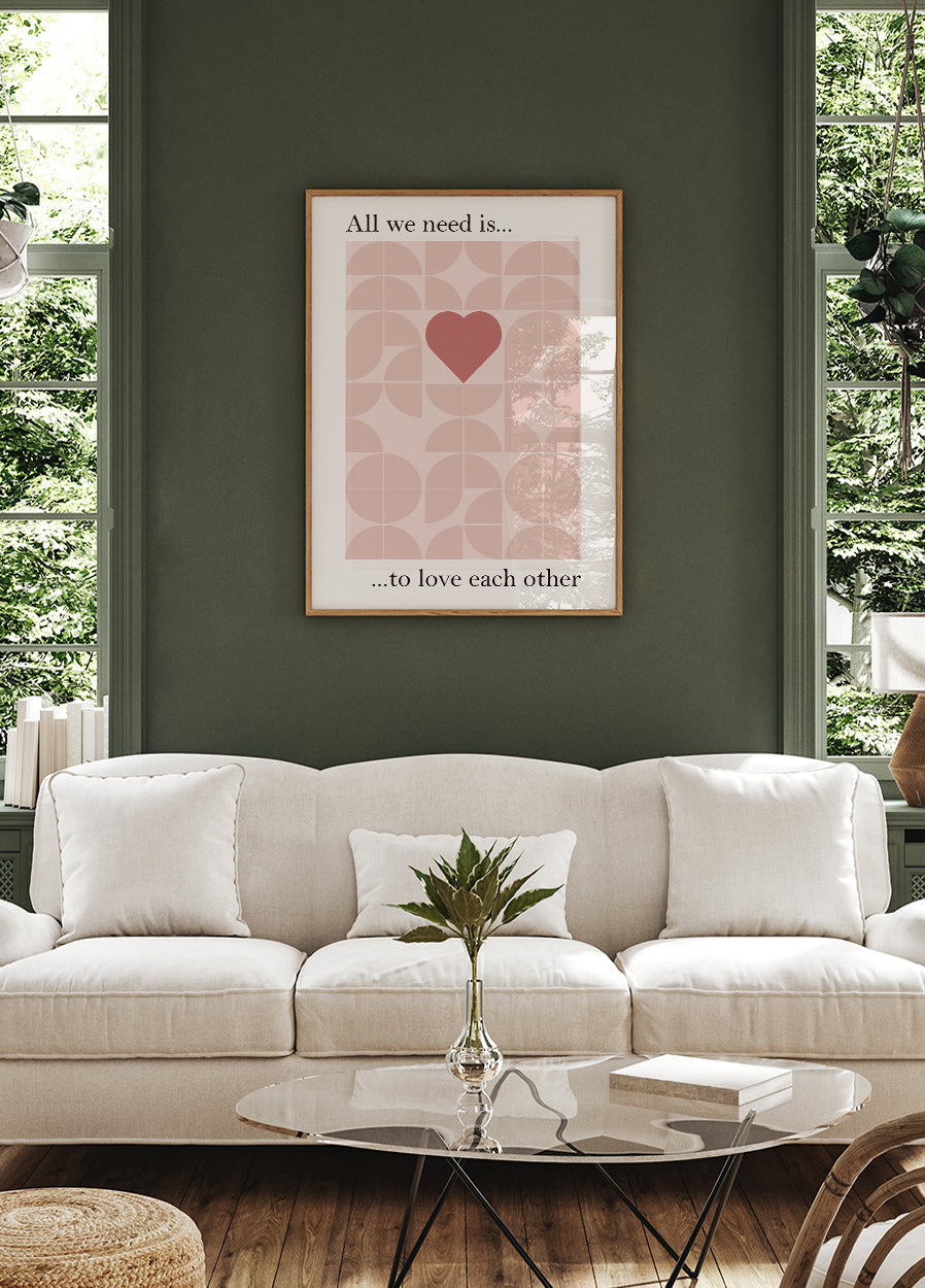 Poster „Liebe und Einheit“ - Posterbox.dk