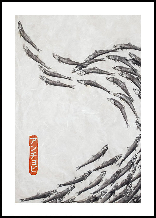 Sardellen-Sardinen-Kunstdruck-Poster – Posterbox.dk