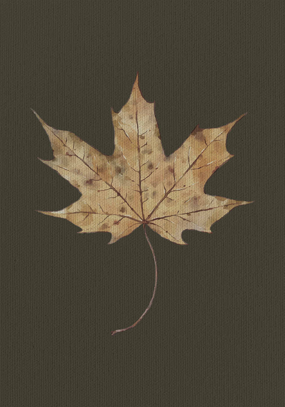 Autumn Maple Leaf Watercolor Plakat - Posterbox