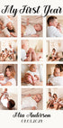 My First Year Personalized Baby Plakat - Posterbox