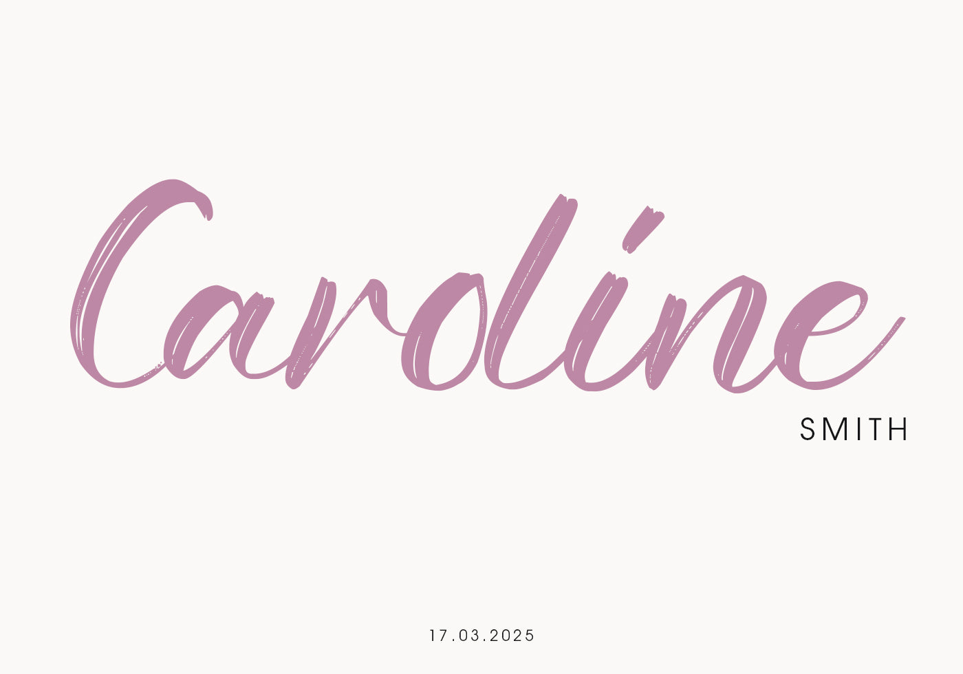 Baby Name Personalized Minimalist Plakat - Posterbox