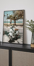 Blaues Vespa-Roller-Poster - Posterbox.dk