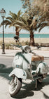 Blaues Vespa-Roller-Poster - Posterbox.dk