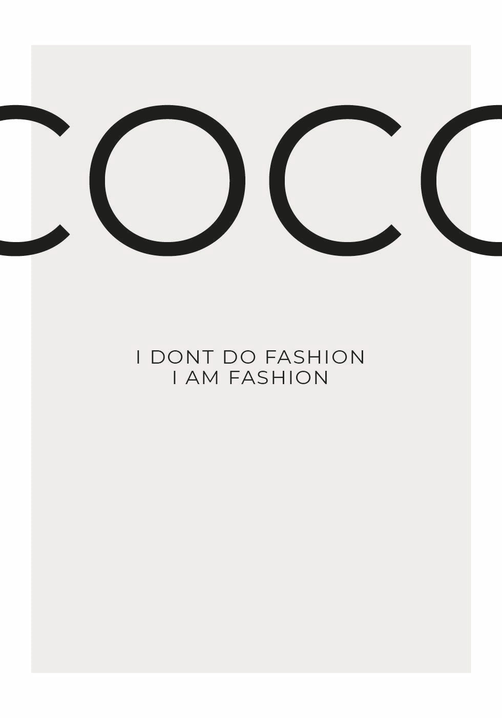 Coco's Fashion Statement Poster - Posterbox.dk