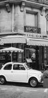 Parisian Café and Fiat 500 Plakat - Posterbox
