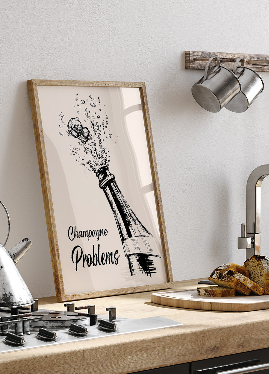 Champagner-Probleme-Poster - Posterbox.dk