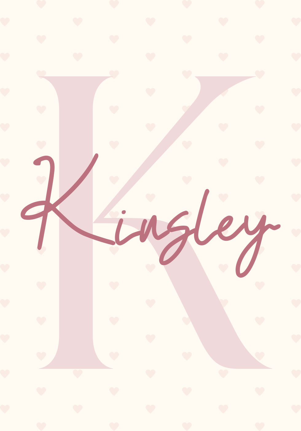 Personalized Initial Name Plakat - Posterbox