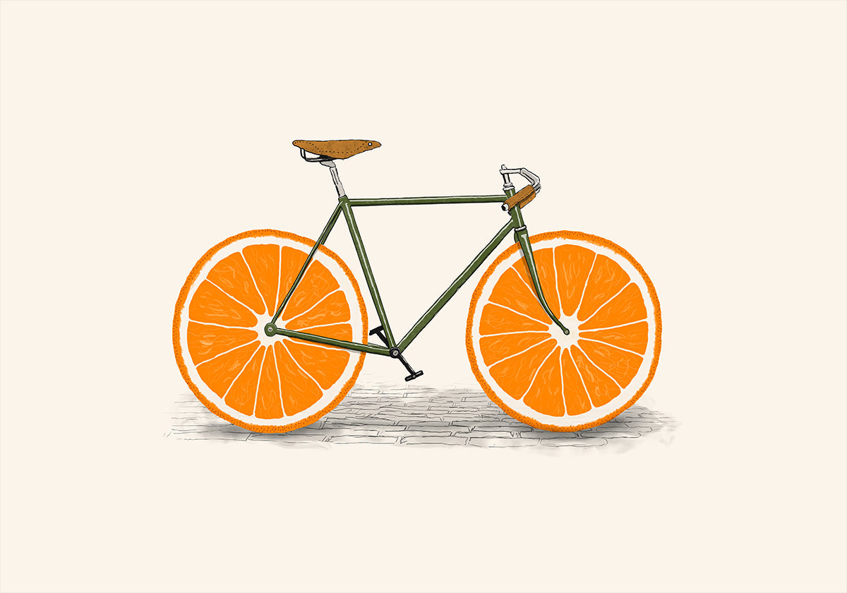 Orange Wheels Plakat - Posterbox