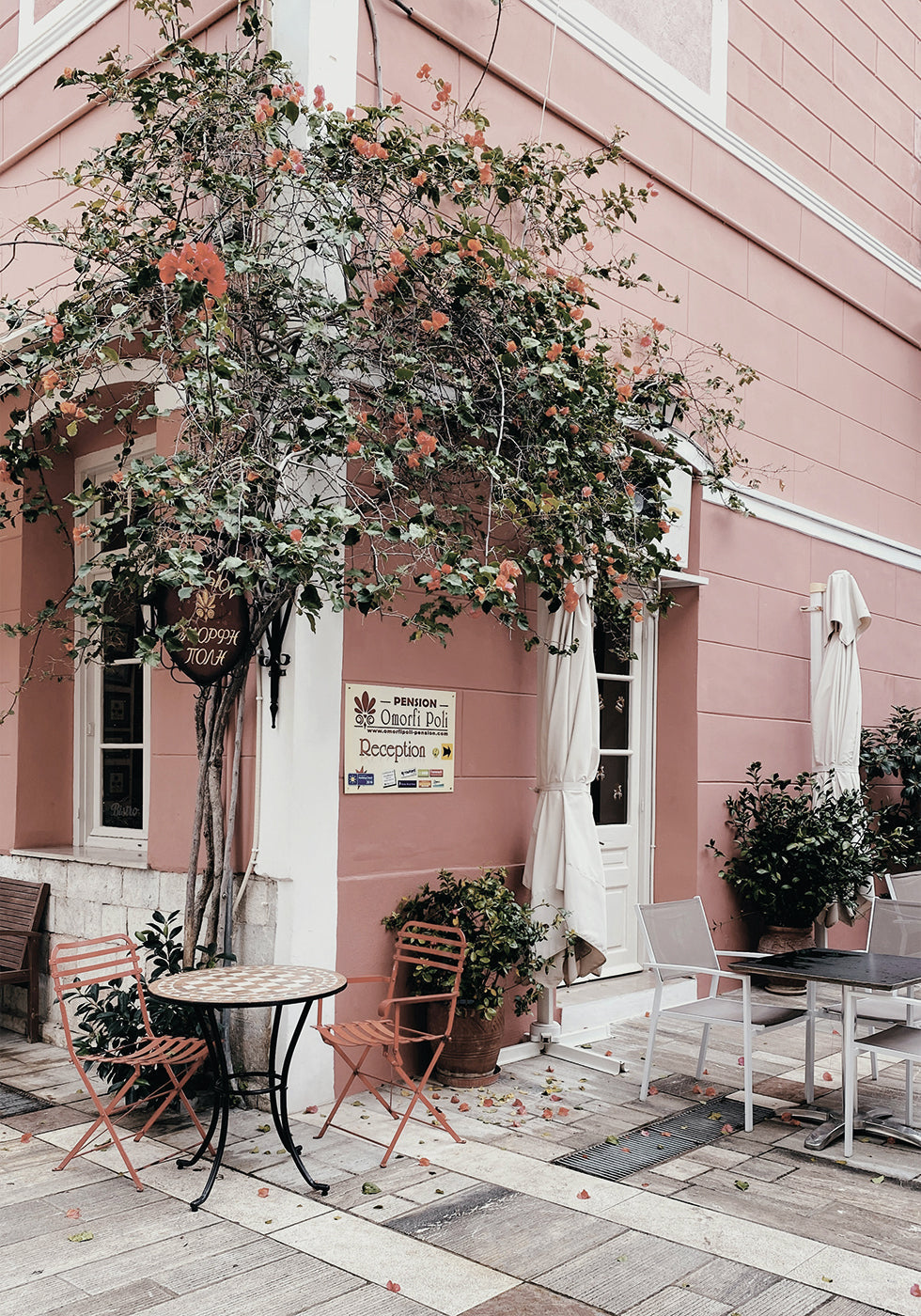Cozy Streetview On Nafplio Poster - Posterbox.dk