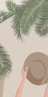 Enjoy the Moment 1, Tropical Palms and Summer Hat  Plakat - Posterbox