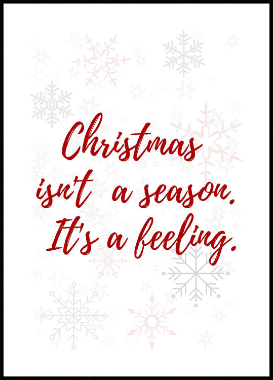 Christmas is a feeling Plakat - Posterbox
