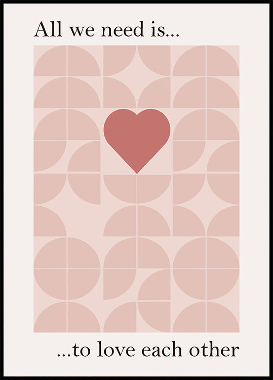 Poster „Liebe und Einheit“ - Posterbox.dk